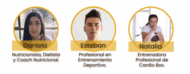 Coach Nutricional, Entrenadores Personal, Entrenadora de Cardio Box